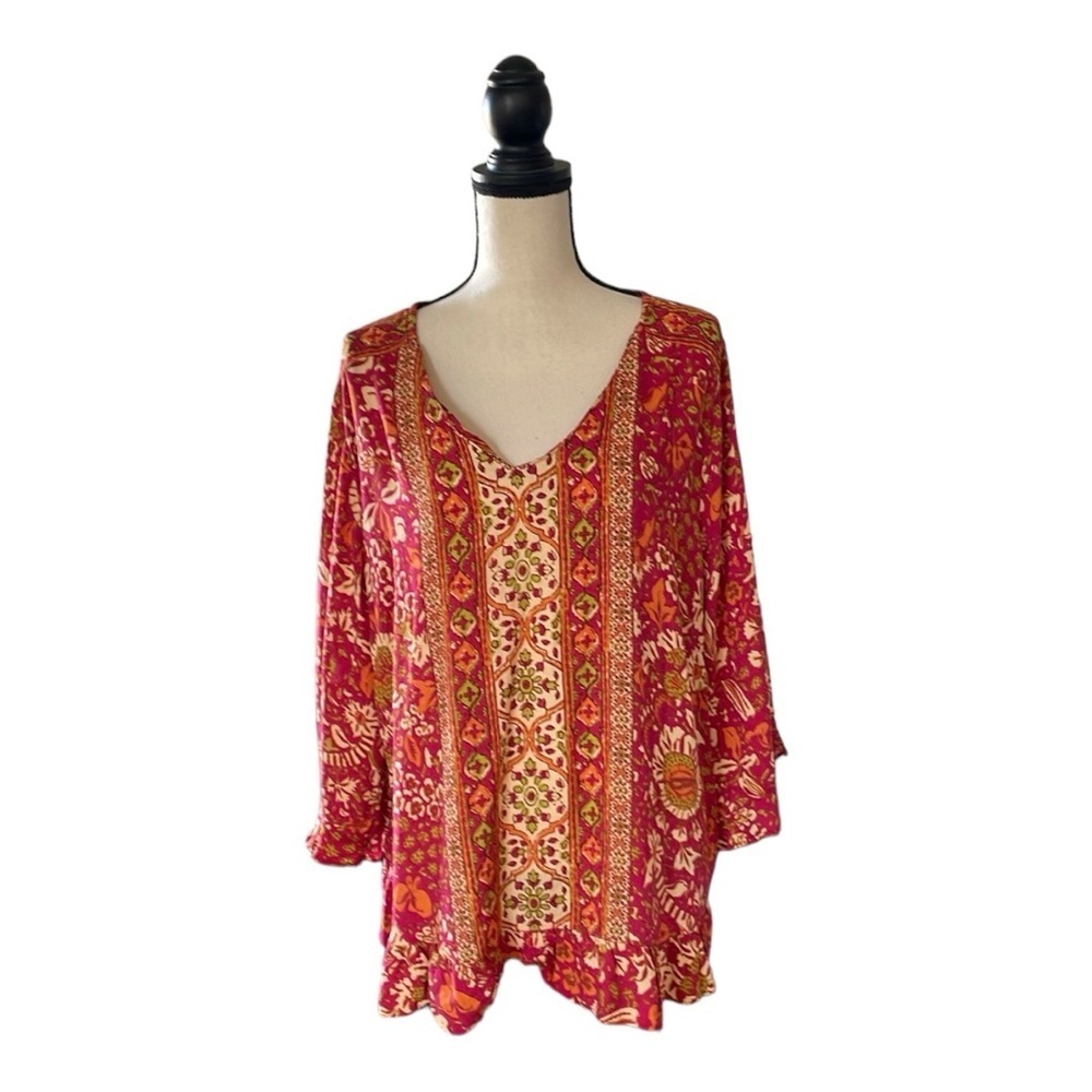 ♥️Rachel Zoe♥️ Women's Bohemian Hippie Boho Blouse size (2X)